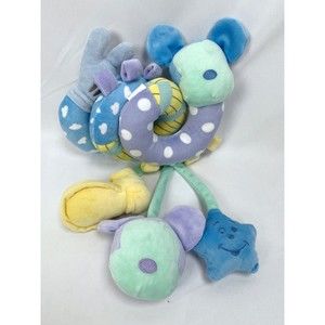 Disney Parks Mickey Mouse Baby Rattle Crinkle Spiral Hand Head Shoe Plush Toy